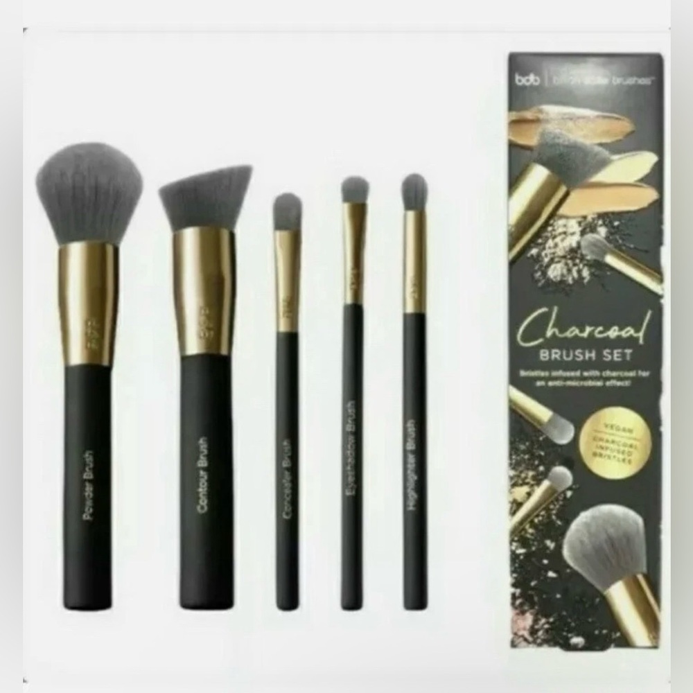 Billion Dollar Brushes Charcoal Makeup Brush Set - NIB